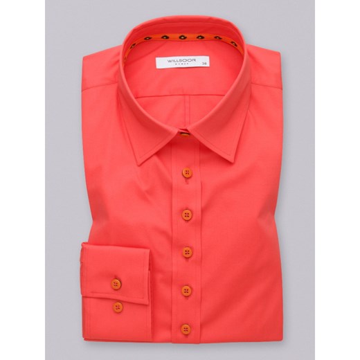 Klasyczna czerwona bluzka z pomarańczowymi guzikami Willsoor 36 Willsoor wyprzedaż