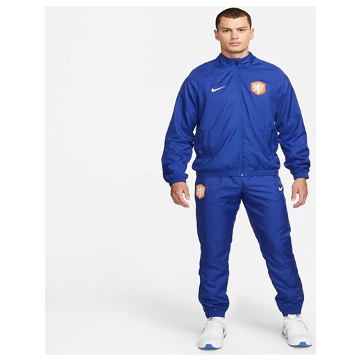 Męski dres piłkarski z tkaniny Nike Dri-FIT Holandia Strike - Niebieski Nike XL Nike poland