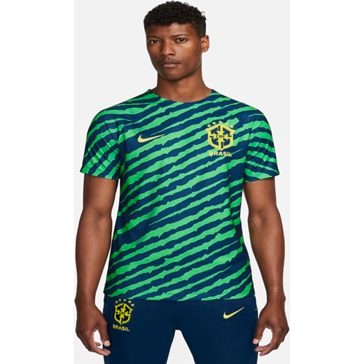 Męska przedmeczowa koszulka piłkarska Nike Dri-FIT Brazylia - Niebieski Nike M Nike poland