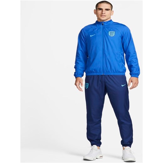 Męski dres piłkarski z tkaniny Nike Dri-FIT Anglia Strike - Niebieski Nike 2XL Nike poland