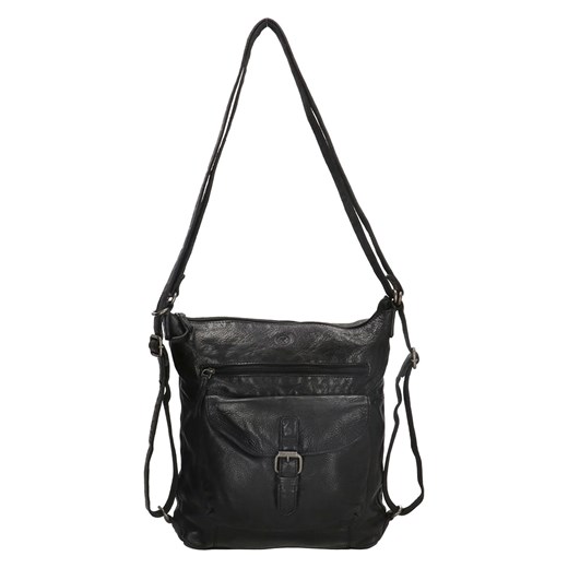 Skórzana torebka w kolorze czarnym - 32 x 33 x 5 cm Hide & Stitches onesize promocja Limango Polska