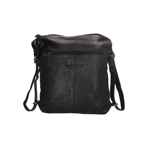 Skórzana torebka w kolorze czarnym - 32 x 33 x 5 cm Hide & Stitches onesize promocja Limango Polska