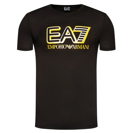 EA7 Emporio Armani T-Shirt 6HPT16 PJ02Z 1200 Czarny Regular Fit XL wyprzedaż MODIVO