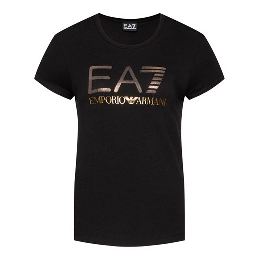 EA7 Emporio Armani T-Shirt 6HTT26 TJ12Z 1200 Czarny Regular Fit S okazja MODIVO