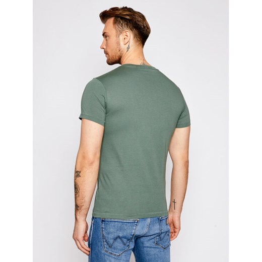 Calvin Klein Jeans T-Shirt J30J307856 Zielony Regular Fit L promocja MODIVO