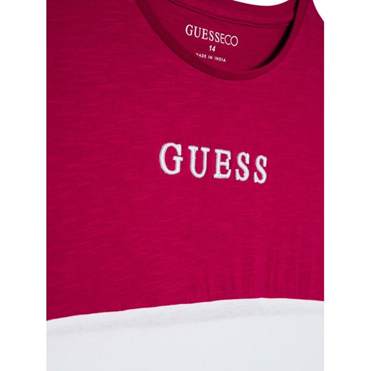 Guess T-Shirt J0YI12 K8HM0 Różowy Regular Fit Guess 8Y okazja MODIVO