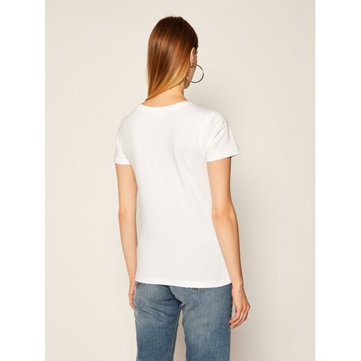 Calvin Klein T-Shirt Stud Logo K20K202155 Biały Regular Fit Calvin Klein S wyprzedaż MODIVO
