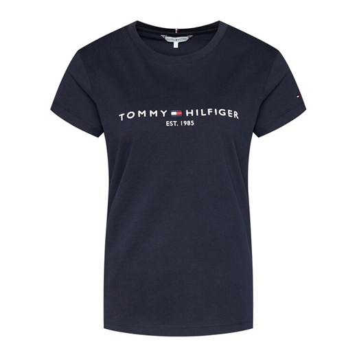 Tommy Hilfiger T-Shirt Ess WW0WW28681 Granatowy Regular Fit Tommy Hilfiger S okazja MODIVO