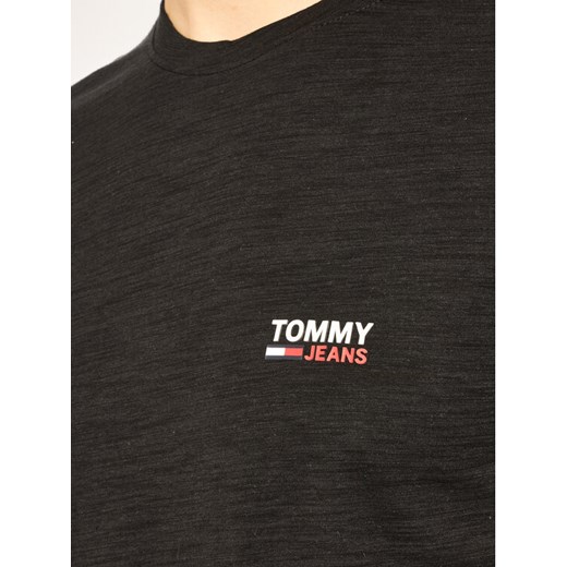 Tommy Jeans T-Shirt Texture Logo Tee DM0DM07813 Czarny Regular Fit Tommy Jeans L MODIVO wyprzedaż