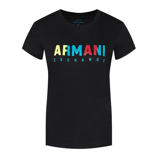 Armani Exchange T-Shirt 6HYTAF YJW3Z 1200 Czarny Slim Fit Armani Exchange S okazja MODIVO