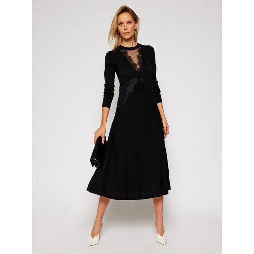 TWINSET Sukienka dzianinowa 202TT3130 Czarny Regular Fit Twinset M promocyjna cena MODIVO
