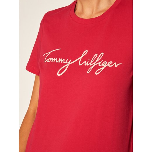 Tommy Hilfiger T-Shirt Graphic WW0WW28682 Różowy Regular Fit Tommy Hilfiger S MODIVO okazyjna cena