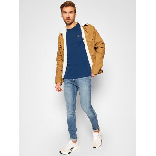 Calvin Klein Jeans T-Shirt Essential J30J314544 Granatowy Slim Fit M promocja MODIVO