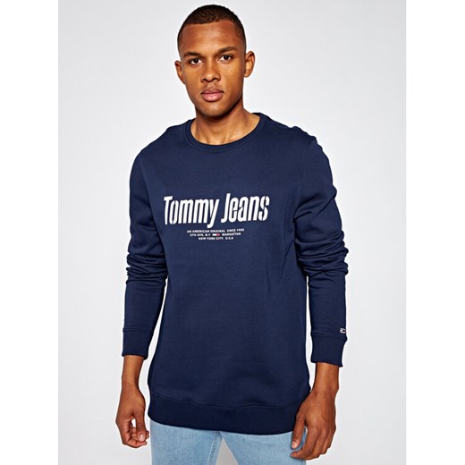 Tommy Jeans Bluza Essential Graphic DM0DM07927 Granatowy Regular Fit Tommy Jeans L okazja MODIVO