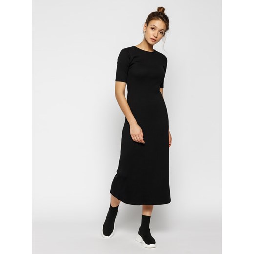 Calvin Klein Sukienka dzianinowa Rib Jersey K20K201822 Czarny Slim Fit Calvin Klein M wyprzedaż MODIVO
