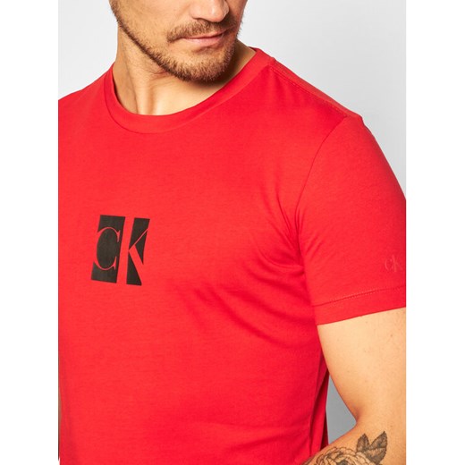 Calvin Klein Jeans T-Shirt Logo J30J316656 Czerwony Slim Fit S okazja MODIVO