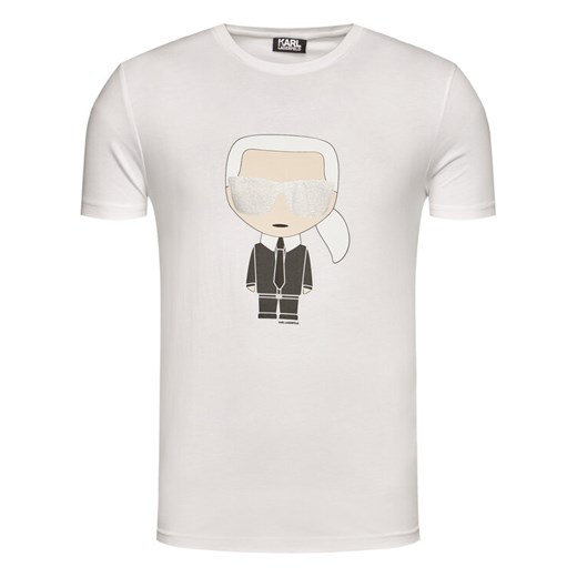 KARL LAGERFELD T-Shirt Crewneck 755061 502251 Biały Regular Fit Karl Lagerfeld L wyprzedaż MODIVO
