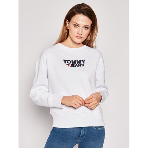 Tommy Jeans Bluza Tjw Corp Heart DW0DW07804 Biały Regular Fit Tommy Jeans XS wyprzedaż MODIVO