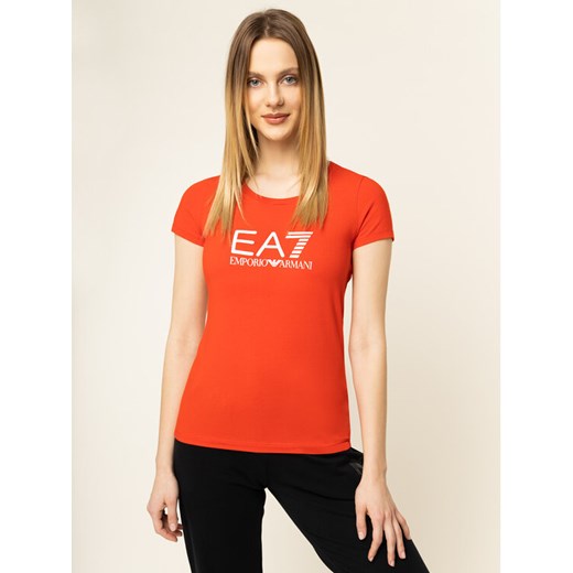 EA7 Emporio Armani T-Shirt 8NTT63 TJ12Z 1457 Czerwony Regular Fit M promocyjna cena MODIVO