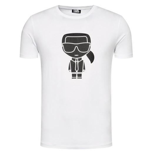 KARL LAGERFELD T-Shirt Crewneck 755080 502224 Biały Regular Fit Karl Lagerfeld L wyprzedaż MODIVO