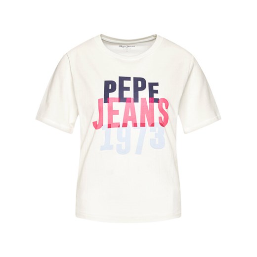 Pepe Jeans T-Shirt Adele PL504509 Biały Regular Fit Pepe Jeans S MODIVO promocja