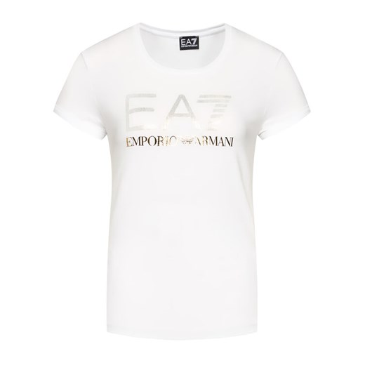 EA7 Emporio Armani T-Shirt 6HTT26 TJ12Z 1100 Biały Regular Fit XS okazja MODIVO