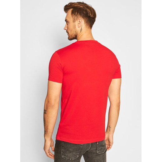 Calvin Klein Jeans T-Shirt Logo J30J316656 Czerwony Slim Fit XXL promocyjna cena MODIVO