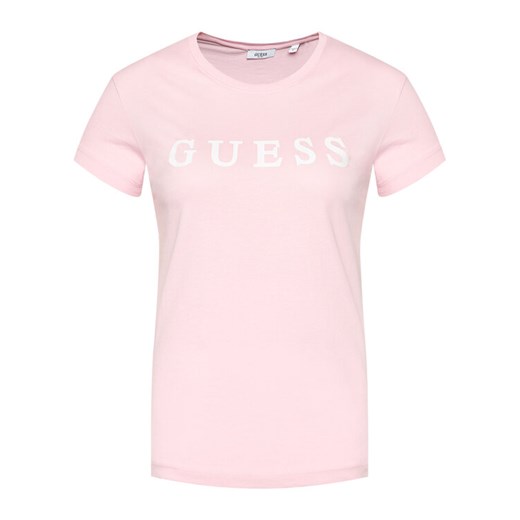 Guess T-Shirt O1GA22 K8HM0 Różowy Regular Fit Guess XL MODIVO wyprzedaż