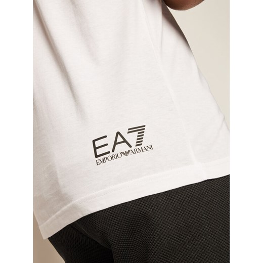 EA7 Emporio Armani T-Shirt 6HPT07 PJA2Z 1100 Biały Regular Fit L MODIVO wyprzedaż
