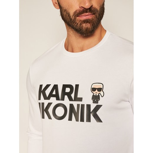 KARL LAGERFELD Bluza Crewneck 705031 Biały Regular Fit Karl Lagerfeld M okazja MODIVO