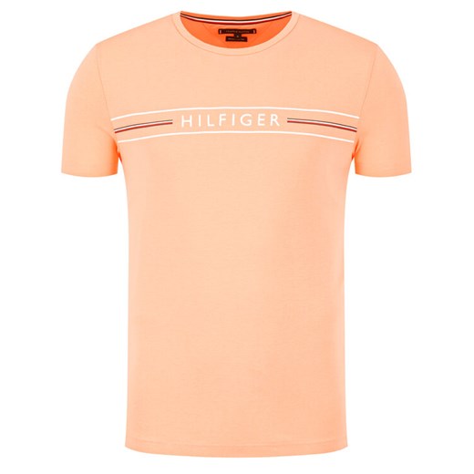 Tommy Hilfiger T-Shirt MW0MW13328 Pomarańczowy Regular Fit Tommy Hilfiger XL promocyjna cena MODIVO