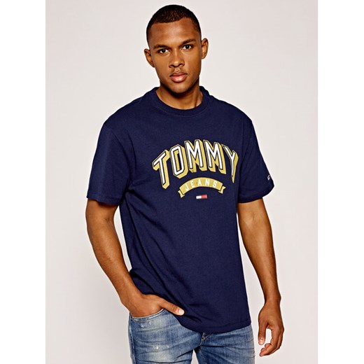 Tommy Jeans T-Shirt Essential DM0DM07014 Granatowy Regular Fit Tommy Jeans L MODIVO promocja