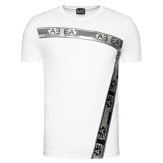 EA7 Emporio Armani T-Shirt 6HPT10 PJ02Z 1100 Biały Slim Fit S MODIVO promocyjna cena