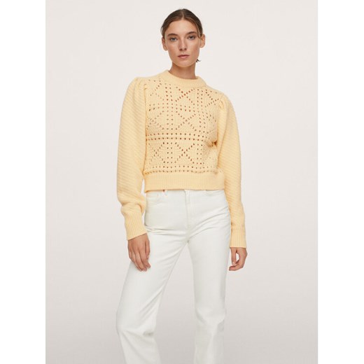 Mango Sweter Polchi 17009094 Żółty Regular Fit Mango XXL wyprzedaż MODIVO