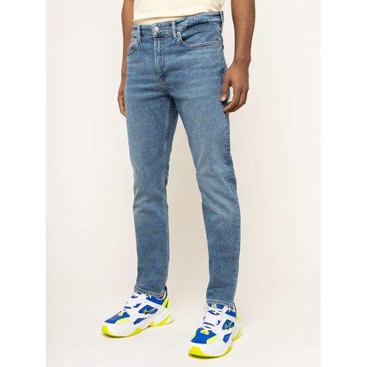 Calvin Klein Jeans Jeansy J30J314374 Granatowy Slim Taper 31_32 wyprzedaż MODIVO