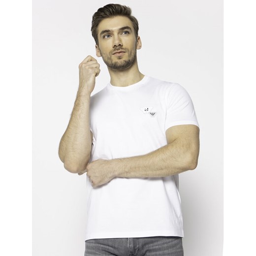 Emporio Armani T-Shirt 3H1T9E 1JCQZ 0100 Biały Regular Fit Emporio Armani L promocyjna cena MODIVO