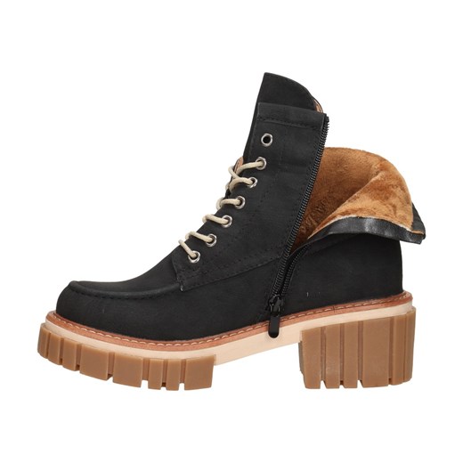 Botki Jezzi na platformie casual sznurowane 