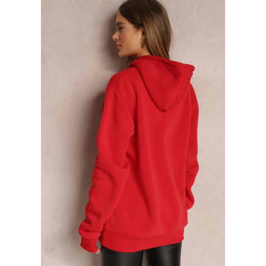 Czerwona Bluza Oversize z Kapturem Demili Renee XL Renee odzież okazyjna cena