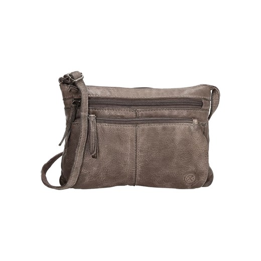 Skórzana torebka w kolorze szarobrązowym - 23 x 17 x 3,5 cm Hide & Stitches onesize promocja Limango Polska