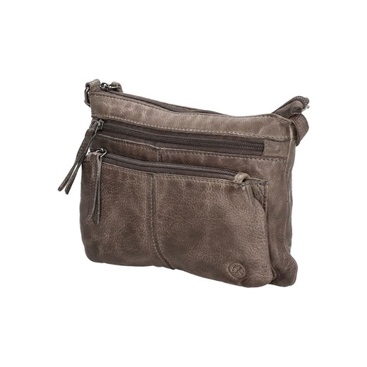 Skórzana torebka w kolorze szarobrązowym - 23 x 17 x 3,5 cm Hide & Stitches onesize promocyjna cena Limango Polska