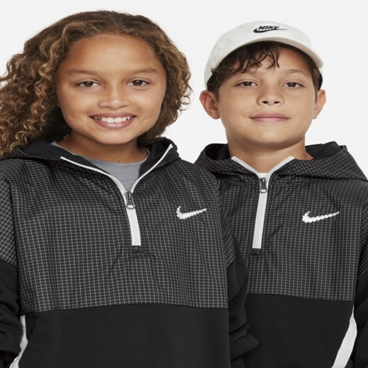 Bluza z kapturem i zamkiem 1/2 dla dużych dzieci Nike Outdoor Play - Czerń Nike XS Nike poland