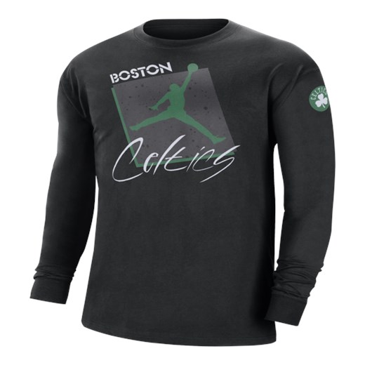 Męski T-shirt z długim rękawem Jordan Max90 NBA Boston Celtics Courtside Jordan L Nike poland