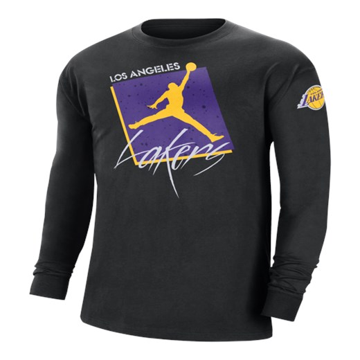 Męski T-shirt z długim rękawem Jordan Max90 NBA Los Angeles Lakers Courtside Jordan XS Nike poland