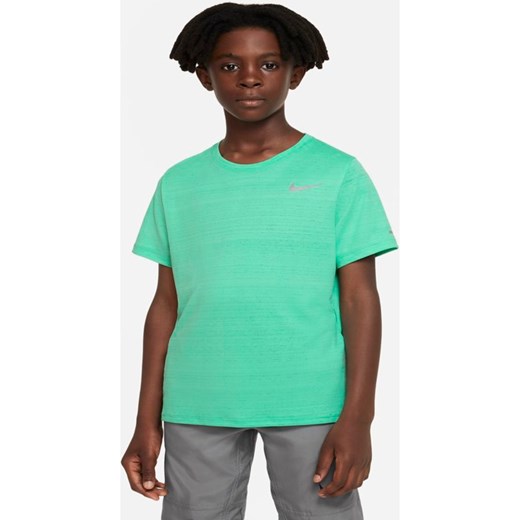Koszulka treningowa dla dużych dzieci (chłopców) Nike Dri-FIT Miler - Zieleń Nike XL Nike poland