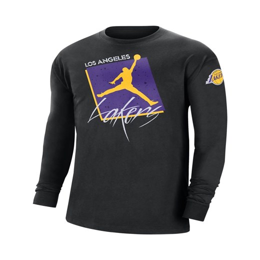 Męski T-shirt z długim rękawem Jordan Max90 NBA Los Angeles Lakers Courtside Jordan XL Nike poland