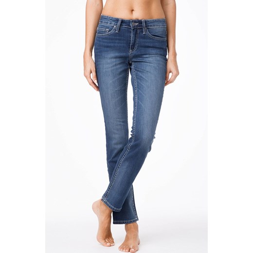 Jeansy klasyczne proste o średnim kroju 2091/49123, Kolor ciemny jeans, Rozmiar S, Conte ze sklepu Primodo w kategorii Jeansy damskie - zdjęcie 144986435