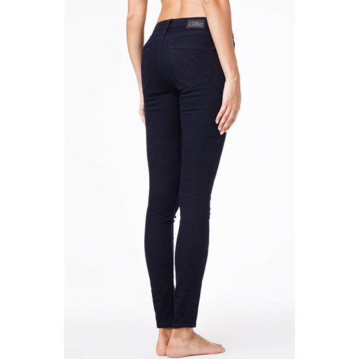 Jeansy damskie skinny ze średnim stanem w kolorze granatowym CON-623-100R, Kolor granatowy, Rozmiar XL, Conte ze sklepu Primodo w kategorii Jeansy damskie - zdjęcie 144986456