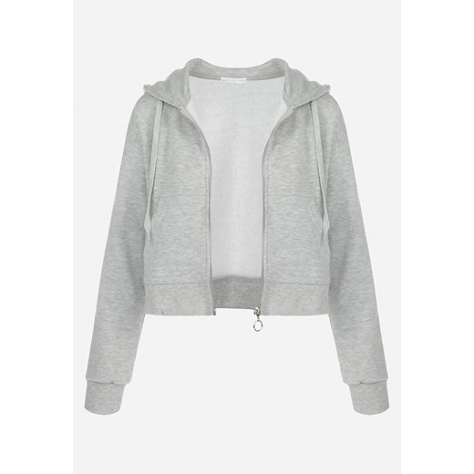 Bluza damska szara Born2be dzianinowa krótka 