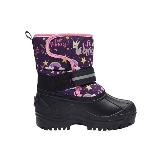 Kozaki zimowe "Shell" w kolorze jasnoróżowo-czarnym Kangaroos 34 okazja Limango Polska