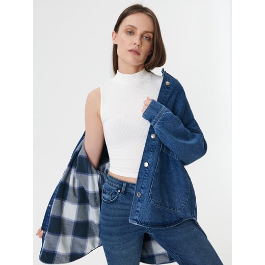 Sinsay - Kurtka jeansowa oversize - Wielobarwny Sinsay 34 Sinsay